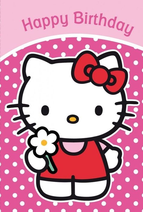 Hello Kitty Amazon, Hello Kitty Happy Birthday, Drawing Hello Kitty, Happy Birthday Note, Hello Kitty Happy, Birthday Note, Images Hello Kitty, Hello Kitty Printables, Happy Birthday Wishes Cake