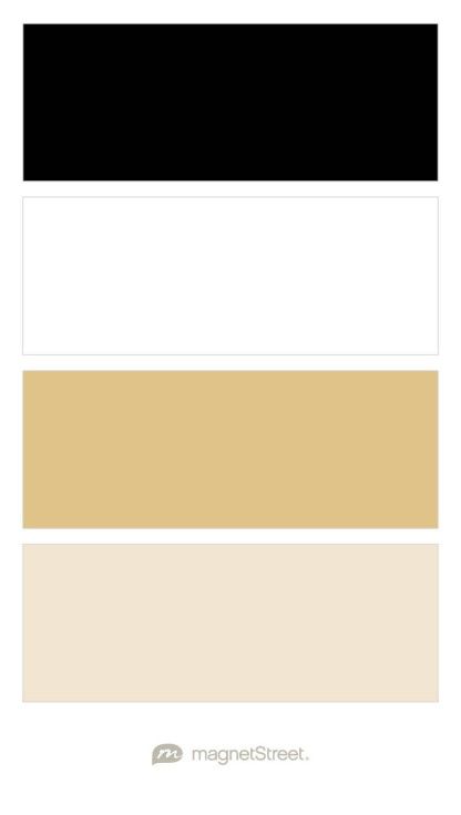 Black, White, Gold, and Champagne Wedding Color Palette - custom color palette created at MagnetStreet.com Gold And Champagne Wedding, Champagne Color Palette, Champagne Wedding Colors, Pink Wedding Colors, Bedroom Colour Palette, Black Color Palette, Gold Color Palettes, Gold Palette, Gold Color Scheme