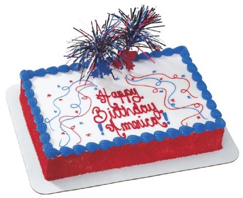 Seasonal Cakes, Dairy Queen Cake, Hot Dog Party, America Cake, Buttercream Icing Recipe, Patriotic Cake, Fourth Of July Cakes, Sheet Cake Designs, Birthday Sheet Cakes