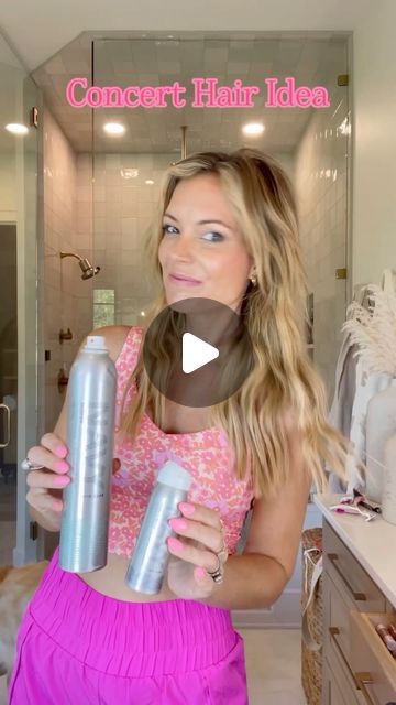 Tori Gerbig | Pink Lily Founder on Instagram: "Sharing a fun CONCERT hairstyle for you. Are you going to any concerts this year? This one is quick and easy while and holds back some of your hair if it’s hot out. 🙌🏻🙌🏻

My deal with @navyhaircare is LIVE !! Get 40% off the Skipper Hairspray, which I use to help hold this style, AND also get 40% off sitewide using my code TORI. This is a great time to stock up on those must-have products.
Comment below and I’ll send a few of you some navy products to try out on me 🙌🏻🙌🏻

#summerhairstyle #summerstyles #easyhairstyle #day3hair #hairideas #grwm #getreadywithme #giveaway #navyhaircare" Concert Hairstyle, Hairspray Hairstyles, Navy Hair, Concert Hairstyles, Pink Lily, Summer Hairstyles, Easy Hairstyles, This Year, Hold On