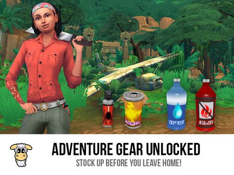 Unlocks everything you need to stock up for your jungle adventure! Includes 11 items. Sims 4 Jungle Adventure, Sims 4 Skills, Sims 3 Worlds, Sims 4 Studio, Sims 4 Bedroom, Sims 4 Gameplay, Sims Games, Jungle Adventure, Sims Four