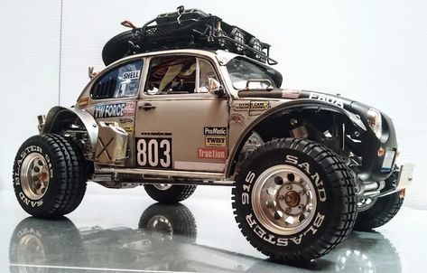 Modified Tamiya Sand Scorcher Baja Bug Bug-out Vehicle by Crybaby Baja Beetle, Sand Scorcher, Vw Baja Bug, Vw Baja, Motorcycle Workshop, T1 Bus, Bug Beetle, Vw Sedan, Baja Bug