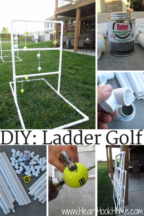 Diy Ladder Golf, Ladder Golf, Golf Card Game, Dubai Golf, Diy Yard Games, Door Games, Outside Games, Diy Ladder, Miniature Golf Course