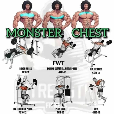 All fitness tips 💪’s Instagram photo: “@all_.fitnesstips MONSTER CHEST WORKOUT💪 🔹 🔹 Follow 👉@all_.fitnesstips 🔹 🔹 Link And follow & share follow us to see our new posts ❤️…” Gym Chest Workout, Gym Workout Plan For Women, Best Chest Workout, Oblique Workout, Fitness Abs, Abs Fitness, Workout Plan For Women, Chest Workouts, Workout Plan Gym