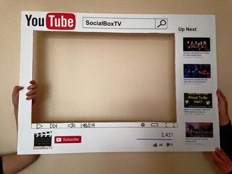 Youtube Decoration Party, Social Media Party Theme, Youtube Theme Party, Youtube Frame Template, Youtube Party Ideas, Youtube Party Theme Kids, Youtube Themed Birthday Party, Youtube Birthday Party Ideas, Youtube Birthday Party