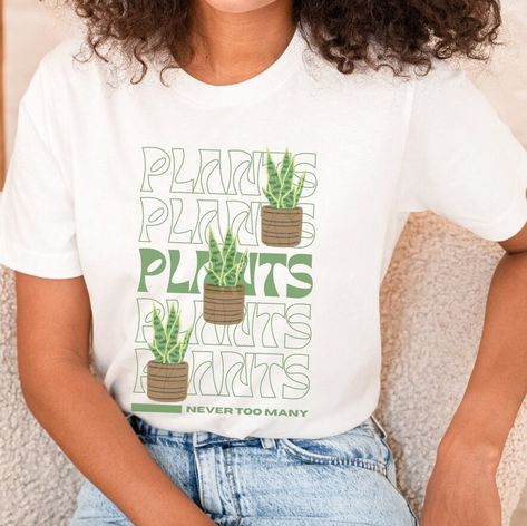 Plant Shirt | Never Too Many Plants | Plant Lover Tee | Never Enough Plants | plant mama | succulent shirt | gardening tshirt https://etsy.me/3qk53B5 #shortsleeve #crew #plantlovergift #plantmom #plantlady #gardeningshirt #planttshirt #sorryihaveplants #plantdadtee Succulent Shirt, Gardening Tshirt, Plant Shirts, Too Many Plants, Shirt Concept, Plant Mama, Growing Plants Indoors, Gardening Shirts, Never Enough