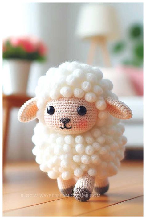 Crochet Sheep Lou Amigurumi Free Pattern Amigurumi Lamb Free Pattern, Crochet Sheep Amigurumi, Free Sheep Crochet Pattern, Sheep Crochet Pattern Free, Crochet Sheep Free Pattern, Crochet Sheep Pattern, Sheep Crochet Pattern, Crochet Lamb Pattern, Sheep Amigurumi