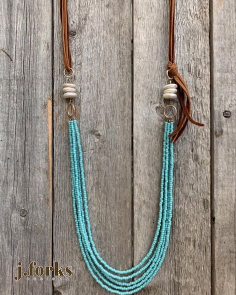 Leather And Turquoise Necklace, Turquoise Necklace Western, Diy Turquoise Jewelry, Turquoise Necklace Diy, Sundance Necklace, Boho Necklace Diy, Western Jewelry Necklace, Boho Leather Necklace, Turquoise Jewelry Necklace