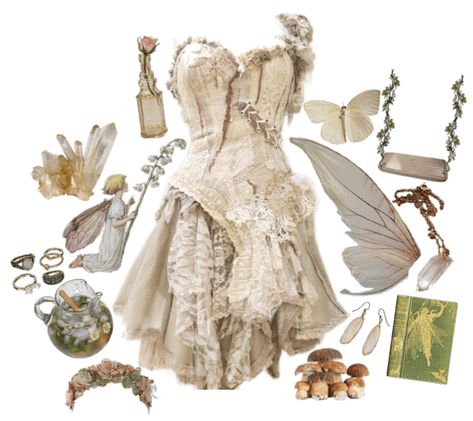 Fairy | Irish Folklore Outfit | ShopLook Spring Fairy Outfit, Forest Fairy Aesthetic Outfit, Fairy Asthetics Outfit, Fantasy Fairy Outfit, Light Fairy Outfit, Folklore Aesthetic Outfits, Fae Aesthetic Clothes, Faerie Outfit, Forest Fairy Outfit