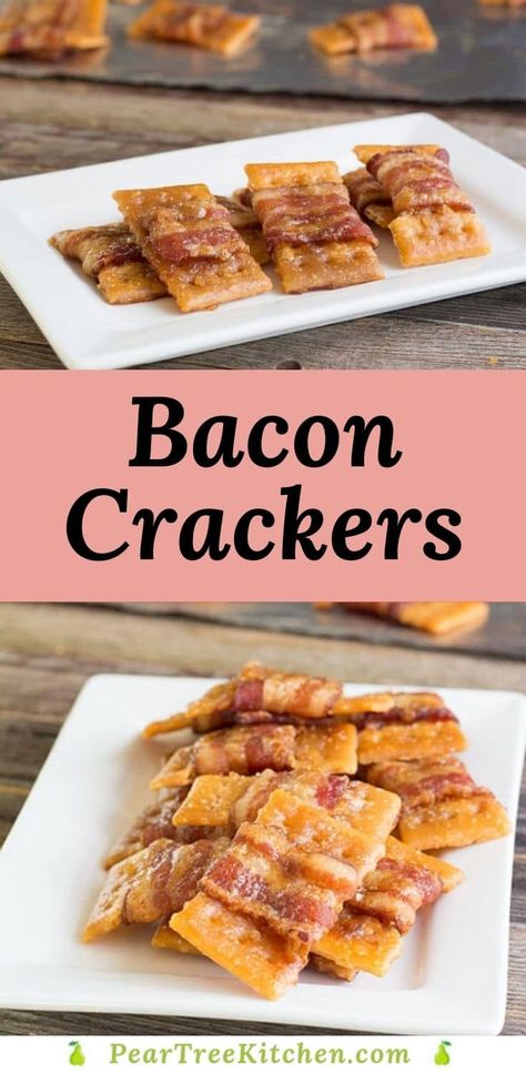 Halloween Party Appetizers Easy, Halloween Appetizers For Party, Bacon Crackers, Sweet Bacon, Bacon Cracker, Bacon Recipes Appetizers, Party Food Easy Appetizers, Crackers Appetizers, Cracker Recipe