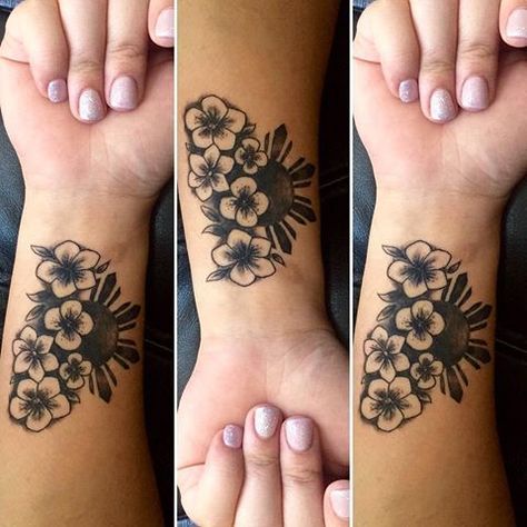 Sampaguita Tattoo, Sampaguita Flower Tattoo, Sampaguita Flower, Philippines Tattoo, Filipino Sun, Philippines Flag, Favorite Tattoos, Filipino Tattoos, Wrist Tattoos For Guys