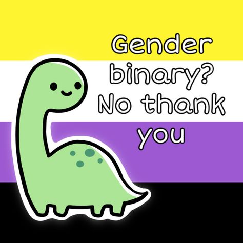 Nonbinary Pfp, Nonbinary Art, Nonbinary Aesthetic, Non Binary Aesthetic, Lgbtq Stuff, Lgbt Humor, Funny Looking Cats, Non Binary Pride, Cute Dino