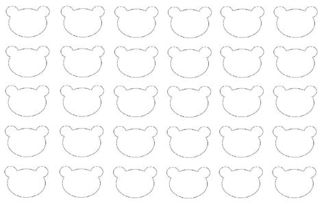 Bear Macaron Template, Teddy Bear Royal Icing Transfers, Macaroon Template, Bear Macarons, Piping Practice, Piping Templates, Teddy Bear Chocolate, Chocolate Template, Shaped Macarons