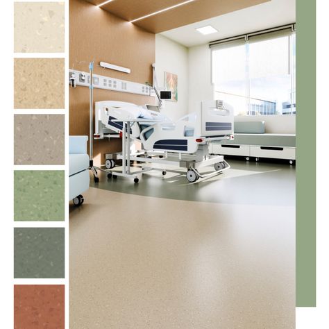 With serene blues, gentle greens, and soft rose hues, this combo was designed to create a calming and nurturing atmosphere in hospital environments. 🏥  Available in Europe, Middle East and Africa. Coming soon to Asia Pacific and North & South America. #norabyInterface #RubberFlooring #colour #hospitaldesign #healthcaredesign Hospital Flooring Design, Green Hospital, Eco Label, Property Design, Hospital Design, Healthcare Design, In Hospital, Soft Rose, Rubber Flooring