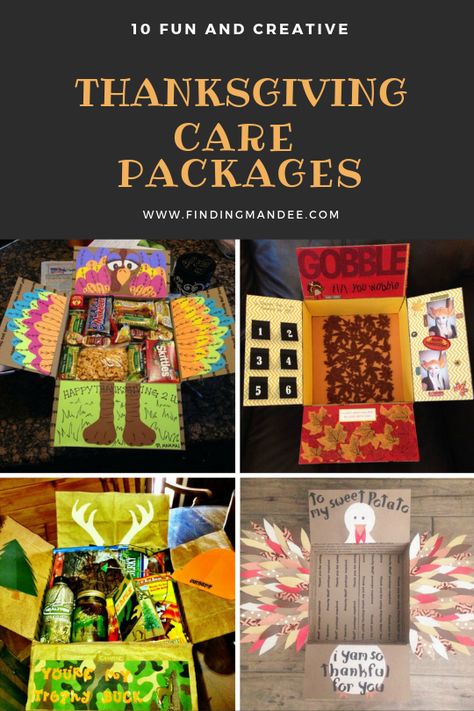 10 Fun and Creative Thanksgiving Care Package Ideas Lds Missionary Halloween Package Ideas, Thank You Care Package Ideas, Thanksgiving College Care Package Ideas, Thanksgiving Box Decorations, Non Food Care Package Ideas, Thanksgiving Gifts Teachers, Thanksgiving Gift Baskets Ideas, Thanksgiving Package Ideas, November Secret Pal Gift Ideas