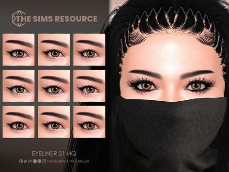 The Sims Resource - Eyeliner 21 HQ Sims 4 Cc Dark Makeup, Eyeliner Sims 4 Cc, Sims 4 Cc Eyeliner, Black Waterline, Classic Eyeliner, Sims 4 Cheats, Sims 4 Tattoos, Makeup Cc, Sims 4 Body Mods