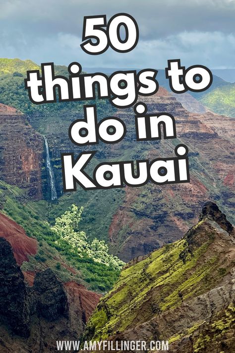 Here are 50 things to do in Kauai. This is a list of the best things to do in Kauai and the best Kauai activities. From the best hikes in Kauai to the best waterfalls in Kauai, helicopter tours in Kauai, the best restaurants in Kauai, biking in Kauai, where to eat in Kauai, kayaking in Kauai and more. Kauai vacation ideas. Best Things To Do In Kauai Hawaii, Poipu Kauai Hawaii, Kauai Hikes, Na Pali Coast Kauai, Kauai Activities, Things To Do In Kauai, Kauai Travel, Na Pali Coast, Kauai Vacation