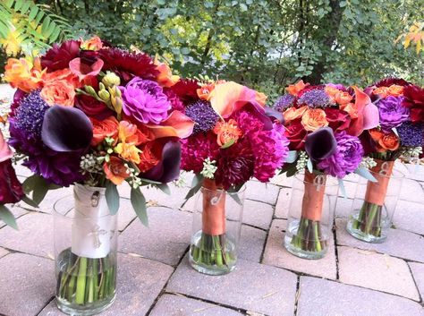 1000+ ideas about Fuschia Wedding on Pinterest | Fuschia Wedding Flowers, Weddings and Fuschia Bridesmaid Dresses Purple Bride Bouquet, Reception Planning, Sangeet Decor, Shape Ideas, Gold Bouquet, Purple Bouquets, Fall Purple, Orange Bouquets, Fuchsia Wedding