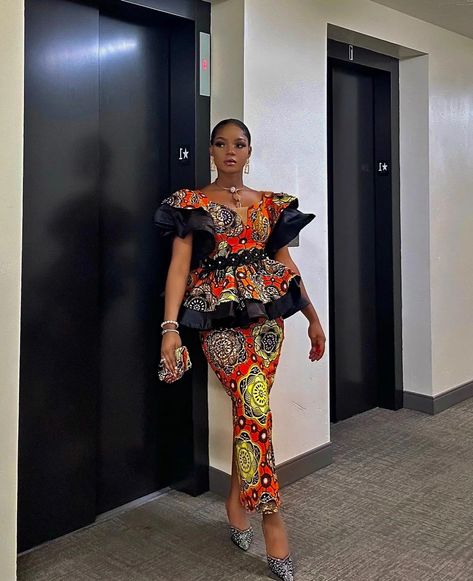 West African dress styles by @vazi_brand - Best Ankara styles- YKM Media West African Dress, Ankara 2 Piece Set, Ankara 2 Piece, Dashiki Clothing, Two Piece Skirt And Top, African Dress Styles, Skirt And Blouse Styles, African Pants, Ankara Long Gown