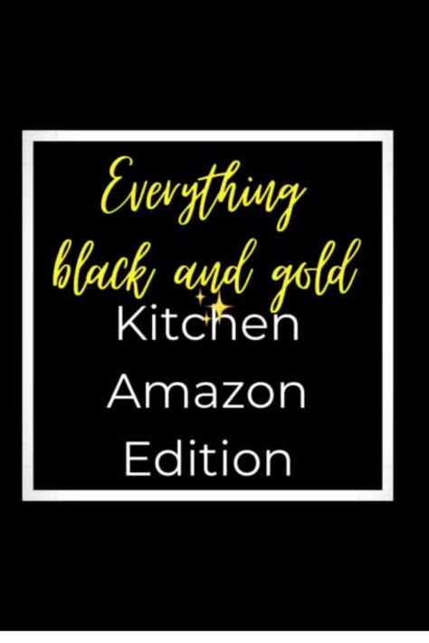 Shop these Amazon finds, black and gold kitchen finds, kitchen utensils, kitchenware #amazon #amazonfinds #amazonkitchendecor #blackandgold #amazonedition #kitchen #amazonkitchenware #influencer #amazonstorefront Black And Gold Kitchen Accessories, Black And Gold Kitchen Decor, Kitchen Black And Gold, Amazon Kitchen Decor, Black And Gold Kitchen, Amazon Kitchen Finds, Gold Kitchen Accessories, Everything Black, Kitchen Finds