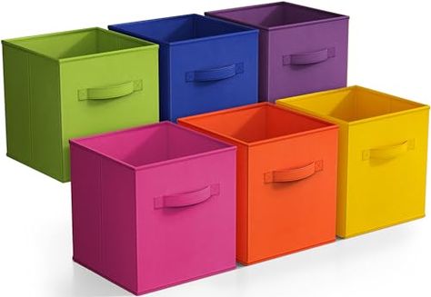 Home Shelves, Shelves Nursery, Playroom Closet, Organizing Home, Closet Clothes Storage, Cube Storage Shelves, Fabric Storage Cubes, Baskets For Shelves, Cube Storage Bins