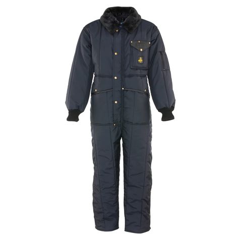 PRICES MAY VARY. INSULATED COVERALLS: Get protection and warmth in extremely cold conditions with these insulated coveralls for men and women. The heavy-duty work gear is comfortable down to -50°F (-46°C) and the RefrigiFill insulation protects you in freezing conditions. TOUGH WORK JUMPSUIT: Keep out winter weather elements with this water-repellent and wind-tight adult coverall. Tough knit cuffs, anti-draft elastic back band, and a soft fleece collar keep you heated and ready to go. The strong Work Clothes Men, Tough Clothes, Insulated Coveralls, Work Jumpsuit, Work Coveralls, Safety Workwear, Jumpsuit Men, Cold Storage, Work Clothes