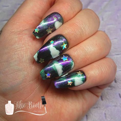 Storm Cloud Nails, Cloud Nails, Dreamy Clouds, Nail Designs Glitter, Beautiful Nail Art, Gorgeous Nails, Nails Nail, Coffin Nails, Beautiful Nails