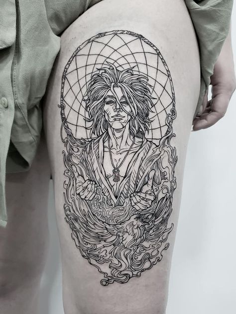 Morpheus Tattoo, Neil Gaiman Tattoo Ideas, Sandman Tattoo Ideas, Neil Gaiman Tattoo, Sandman Tattoo, Morpheus Sandman, Dream Drawing, Crow Tattoo, Sick Tattoo