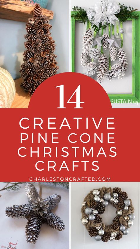 15 pinecone crafts for christmas Pine Cone Christmas Crafts, Pinecones Ornaments, Pinecone Projects, Angel Wing Crafts, Christmas Crafts Ideas, Pinecone Crafts Christmas, Clear Christmas Ornaments, Pine Cone Christmas, Mini Pine Cones