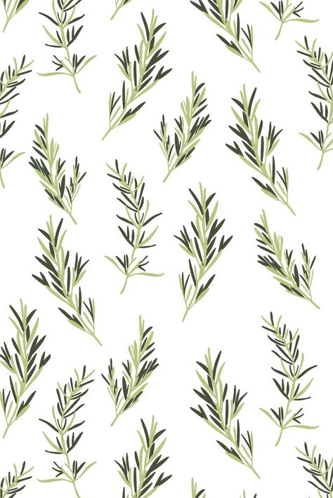 Rosemary Wallpaper, Rosemary Illustration, Herb Background, Barbie Moodboard, Herbs Wallpaper, Esthetician Content, Floral Illustration Vintage, Herbs Illustration, Rosemary Herb