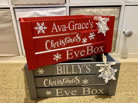 Christmas Eve boxes ❤️ Bathtub Gifts, Christmas Crate, Christmas Eve Crate, Wooden Christmas Eve Box, Newborn Gift Basket, Personalised Christmas Eve Box, Family Box, Christmas Eve Traditions, Christmas Films