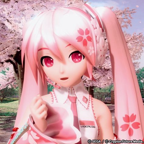 Hatsune Miku (sakura) Icon #proseka #projectsekai #pjsk #prsk #miku #hatsunemiku Tumblr Goth, Solo Pfp, Sakura Miku, Miku Vocaloid, Prettiest Girl, Miku Cosplay, Anime Figurines, Madoka Magica, Good Smile