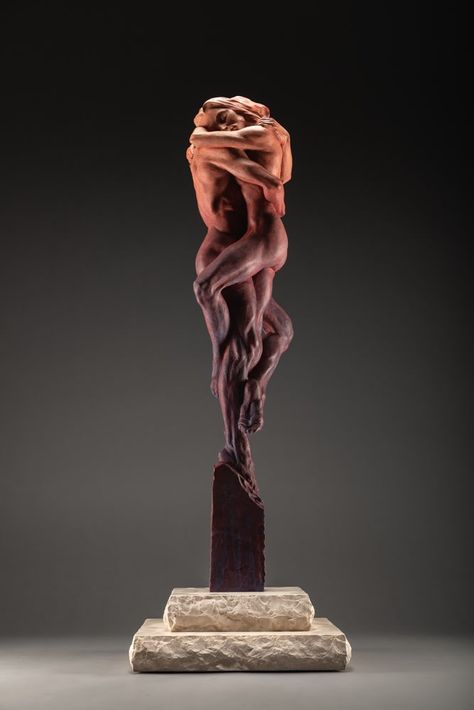 Richard MacDonald, Origins, Red, 2019 Sculpture Fountain, Statue Tattoo, Art Deco Sculpture, Body Reference Poses, Dark Art Illustrations, Sketch Inspiration, Prop Design, Ethereal Art, Figurative Sculpture