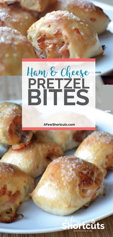 Ham And Cheese Pretzel Rolls, Ham And Cheese Pretzel, Pretzel Bites Recipe, Pretzel Bites Recipes, Pretzel Cheese, Pretzel Rolls, Pretzels Recipe, Ham Cheese, Ham And Cheese