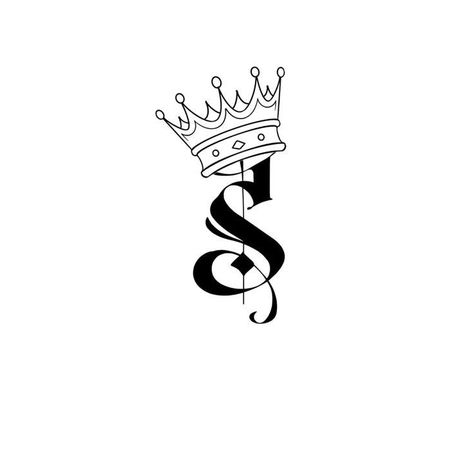 Name Crown Tattoo, S Word Dp, Tailor Logo Design, Word Tattoo Ideas, Tattoo Png, Cursive S, Modern Art Tattoos, S Letter Logo, Cute Monsters Drawings