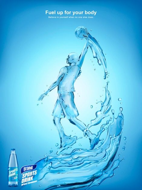 Water Ads, Basketball Athlete, Drink Ads, Photoshop Painting, Industrial Photography, Sports Drink, Drink Bottle, Water Design, Beautiful Nature Wallpaper