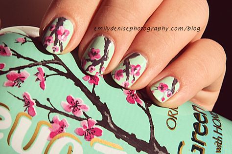 Arizona Ice Tea inspired nails Green Tea Nails, Cherry Blossom Nails, Crazy Nail Art, Nail Pen, Crazy Nails, Nail Envy, Get Nails, Birthday Nails, Arizona Tea