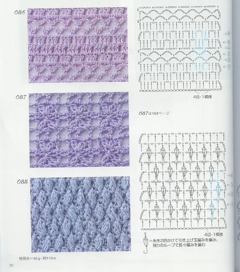 Crochet Stitches Chart, Gilet Crochet, Crochet Stitches Guide, Crochet Stitches Diagram, Crochet Knit Stitches, Crochet Motifs, Crochet Stitches Tutorial, Crochet Books, Crochet Diagram