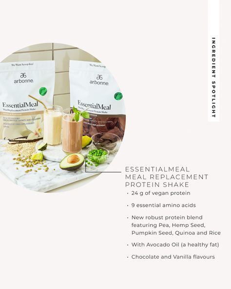 Arbonne Essential Meal, Arbonne Meal Replacement Shakes, Arbonne Protein, Arbonne Nutrition, Vanilla Shake, Insta Ideas, Meal Replacement Shakes, Arbonne, Vegan Protein