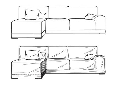 Interior sketch drawing line Vectors, Photos and PSD files | Free Download Couch Sketch Design, Sofa Drawing Reference, How To Draw A Couch, Bed Drawing Sketches, Couch Drawing Reference, Table Drawing Sketch, Couch Sketch, Couch Drawing, Table Sketch