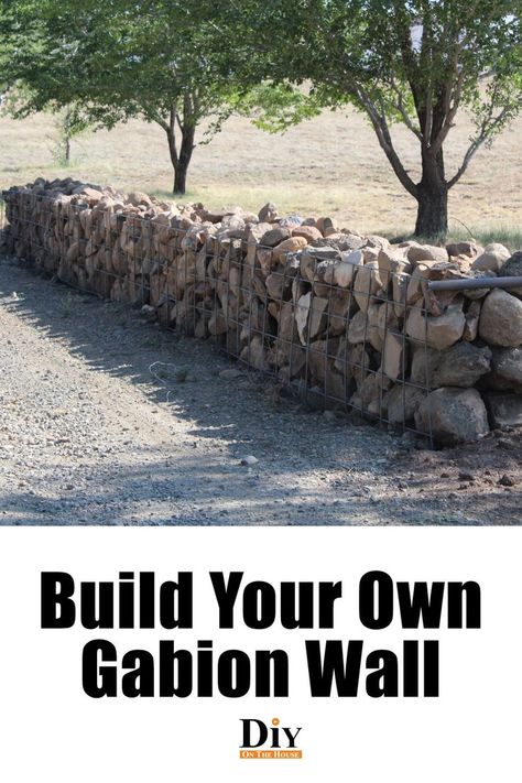 Hog Panel Fence, Build A Rock Wall, Rock Wall Fencing, Hog Panel Fencing, Cattle Panel Fence, Gabion Wall Design, Rock Fence, How To Make Rocks, Gabion Cages