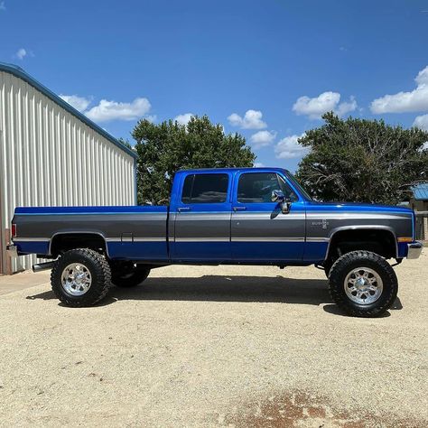 Crew Cab Square Body Chevy, 80s Chevy Truck, Squarebody Chevy, Chevrolet 4x4, B13 Nissan, 87 Chevy Truck, Obs Ford, Chevy Trucks Older, Nice Trucks