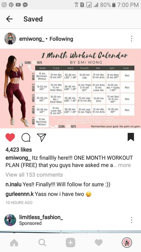 Workout Plan by Emi Wong (Youtuber) Emi Wong Workout Plan, Emi Wong Workout, 3 Month Workout Plan, 1 Month Workout Plan, Emi Wong, Summer Workout Plan, 12 Week Workout Plan, Monthly Workout Plan, 12 Week Workout