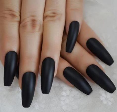 Black Nail Tips, Full Nail Tips, Glitter French Nails, Black Coffin Nails, Long Press On Nails, Manicure Tips, Coffin Press On Nails, Ballerina Nails, Nail Length