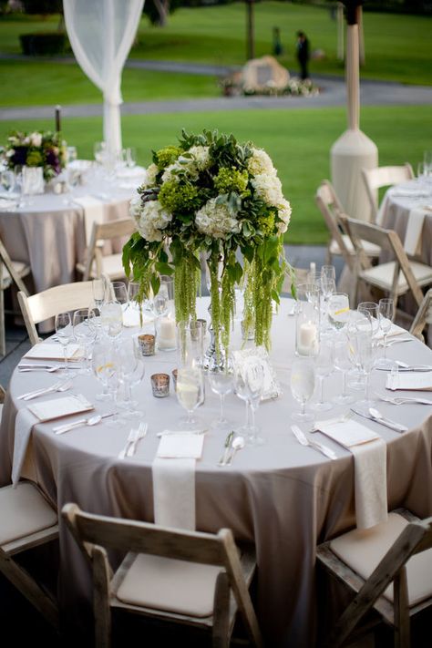 Gray Tablecloth, Wedding Candles Table, Garden Centerpiece, Table Arrangements Wedding, Linen Candle, Wedding Table Linens, Wedding Table Flowers, White Napkins, Wedding Arrangements