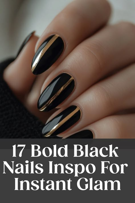 Discover the latest black nails ideas that are perfect for those who love trendy and unique nail designs. From sleek black nails with design to bold black nails acrylic, there are endless possibilities to express your style through your manicure. Whether you prefer a subtle touch of chicness or want to make a statement, black nails offer versatility that suits any occasion. Elevate your look with these stunning black nails design options and show off your fashionable side with confidence. Black Nails With Black Designs, Black Nails With Glitter Outline, Black And Gold Tips Nails, Gel Nails For Black Dress, Black Nail Color Ideas, Black Dip Powder Nails Ideas, Cateye Fall Nails 2024, Black Bling Nail Designs, Black Nails Wedding Guest