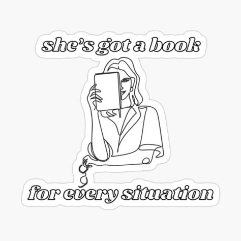 Get my art printed on awesome products. Support me at Redbubble #RBandME: https://www.redbubble.com/i/sticker/she-s-got-a-book-for-every-situation-sticker-by-babygcreative/160560994.EJUG5?asc=u A Book, Dad Hats, Sticker Design, My Art, Vinyl Sticker, Awesome Products, Art Prints, Books, For Sale