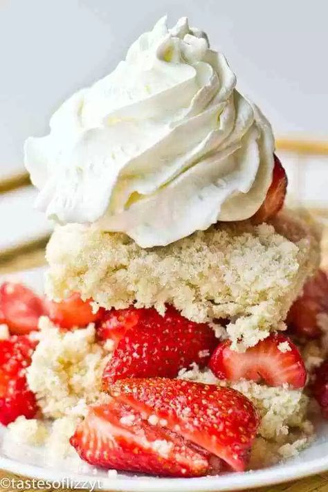 Amish Strawberry Shortcake {The best shortcake recipe with streusel} Jello Bars, Extraordinary Desserts, Savory Cakes, Strawberry Shortcake Recipes, Shortcake Recipe, Dessert Aux Fruits, Amish Recipes, Recipe 30, Streusel Topping