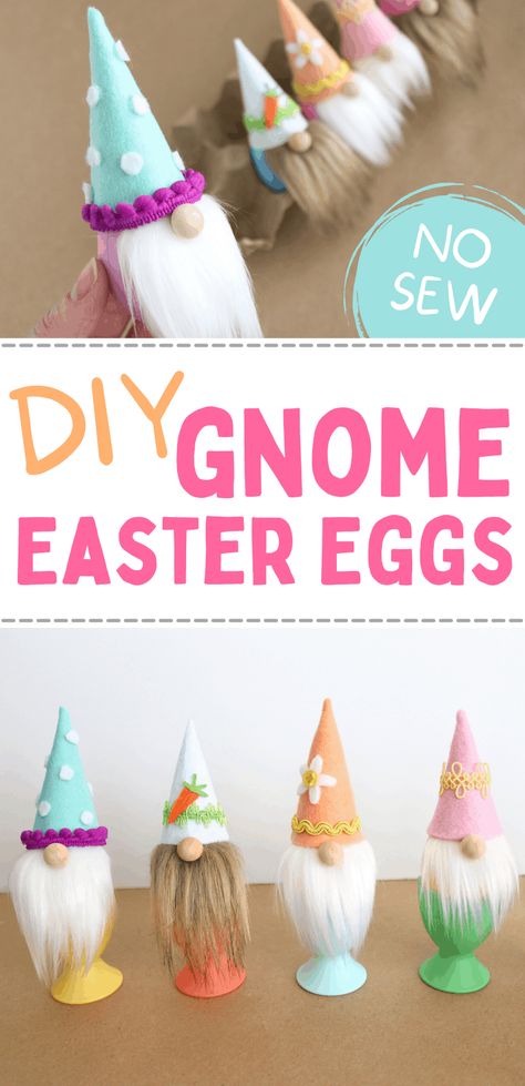 DIY gnome easter egg craft tutorial step by step Decorate Easter Eggs, Easter Egg Craft, Diy Easter Eggs, Egg Craft, Gnome Easter, Diy Gnome, Easter Crafts For Adults, Easter Egg Tree, Simple Video