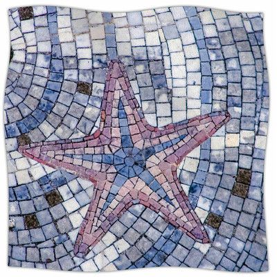 East Urban Home 'Mosaic Starfish' By Debbra Obertanec Fleece Blanket Size: 80" L x 60" W x 1" D Making A Weighted Blanket, Mosaic Tiles Crafts, Tile Crafts, Luxury Throws, Pottery Sculpture, Weighted Blanket, Clean Microfiber, Woven Blanket, Tile Art